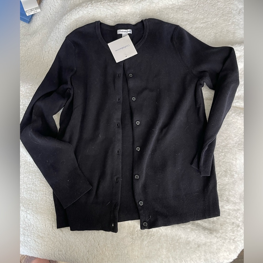 Petite medium Croft & Barrow black cardigan